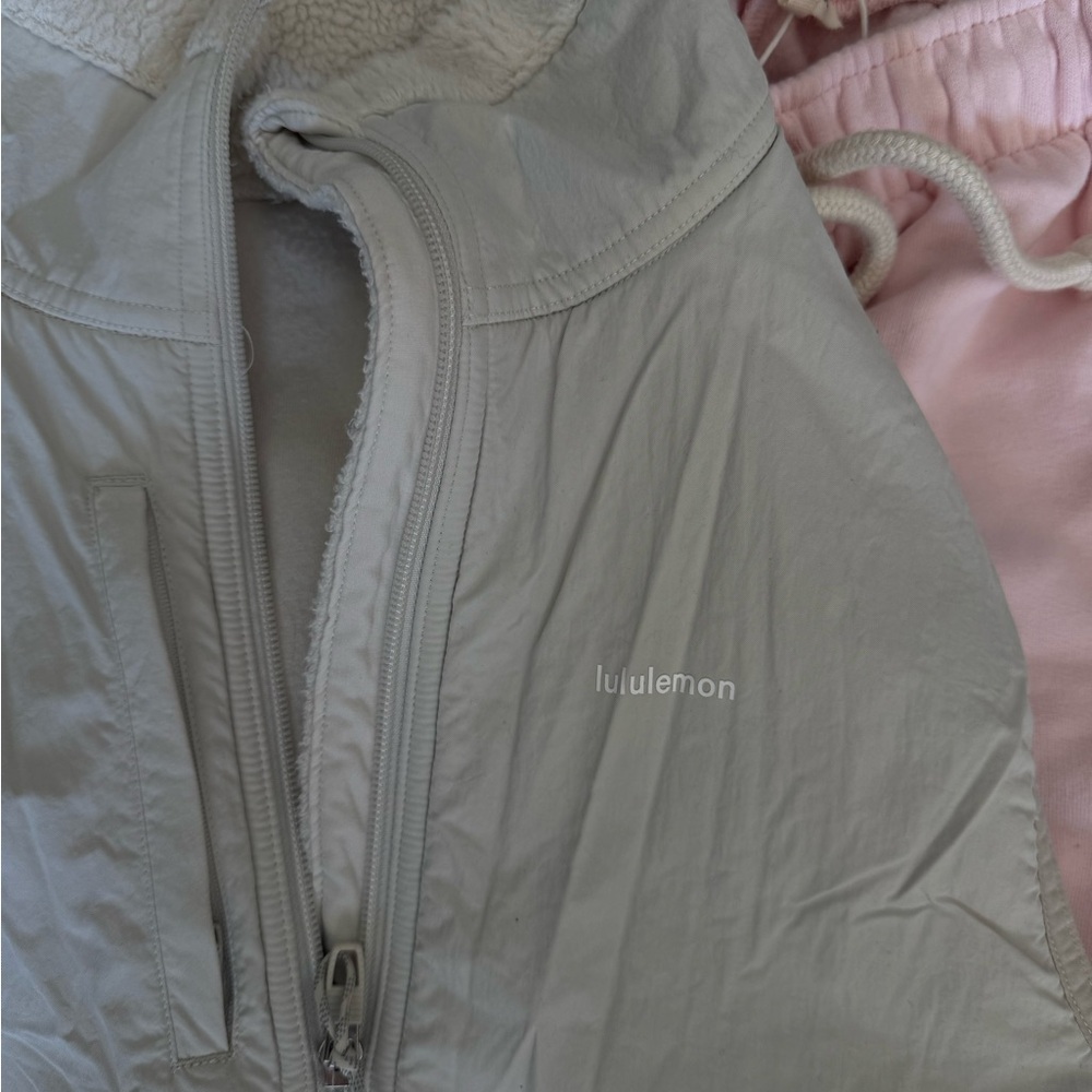 Lululemon Cream Fleece-Lined Jacket